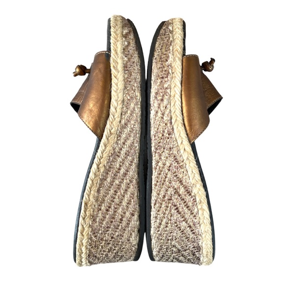 Donald J. Pliner SYA Platform Wedge Slides Bronze Leather - Picture 7 of 12